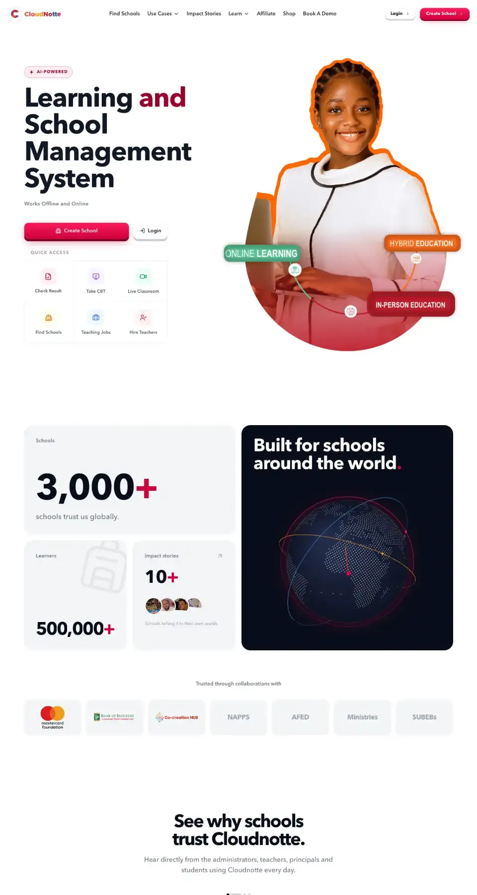 CloudNotte website