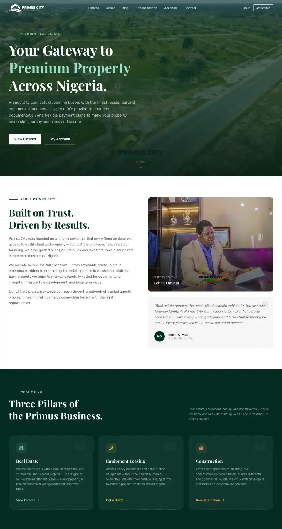 Primus City website